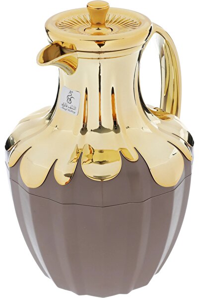 Everest ترمس شادن، 1 لتر، وعاء داخلي زجاجي، غلاف خارجي بلاستيكي - بني