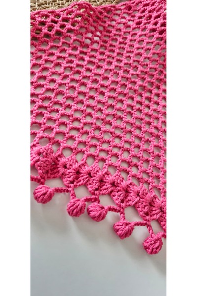 Merveyyyra Mesh Model Pink Bandana