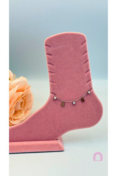 Moond Accessories Steel Stone Silver Anklet