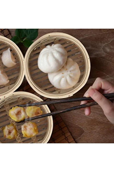 Relaxdays 2-tier bamboo steamer, Relaxdays, 20.5 cm