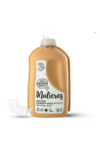 Mulieres Detergent pentru rufe cu 99% ingrediente naturale fara parfum (1.5L),