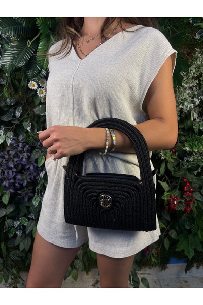 MaVaux Bellaria Wicker Look Jute Clutch Bag