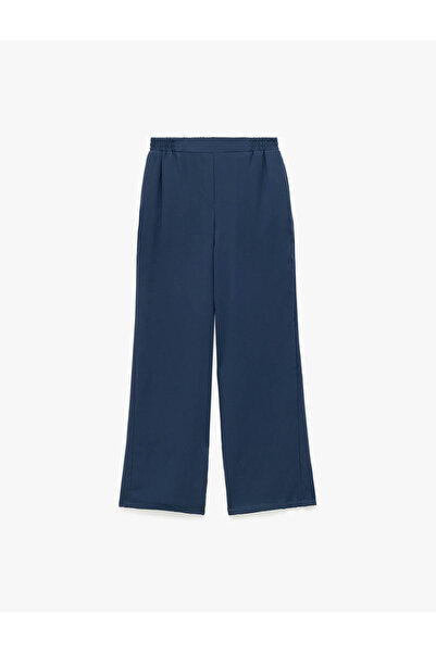 Koton Navy Blue Women's Trousers 6Wak40003Ew