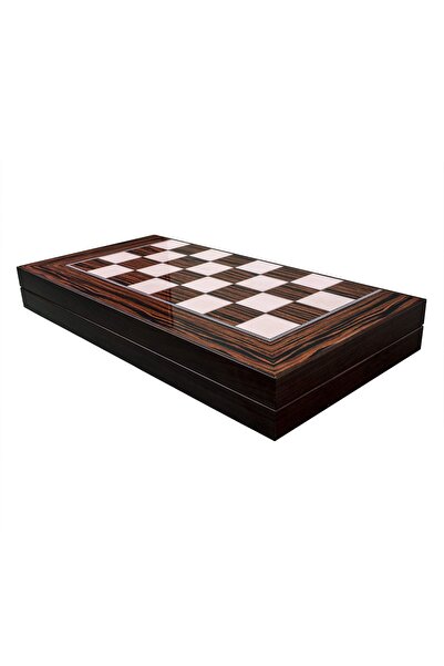 Z-Tools Backgammon game made of lacquered wood 50×50 cm, ebony 987-6