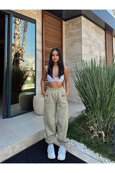 Ferte KADIN PAÇASI LASTİKLİ OVERSİZE EŞOFMAN ALTI GÜNLÜK EŞOFMAN ALTI