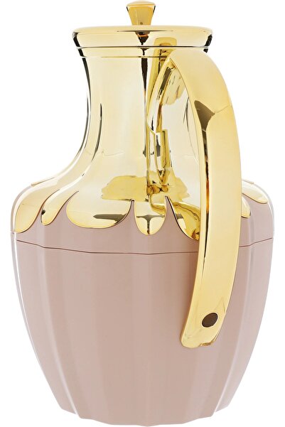 Everest Shaden Thermos, 1 liter, thermal glass inner shell, plastic outer shell - dark beige