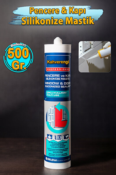 Badem10 Silikonize Mastik Kahverengi Boyanabilir Suya Dayanıklı Solventsiz Ba...