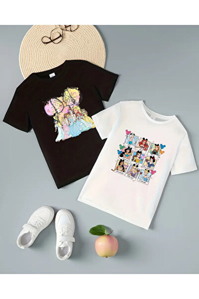 haha Princess Printed 2-Piece T-Shirt Set for Girls