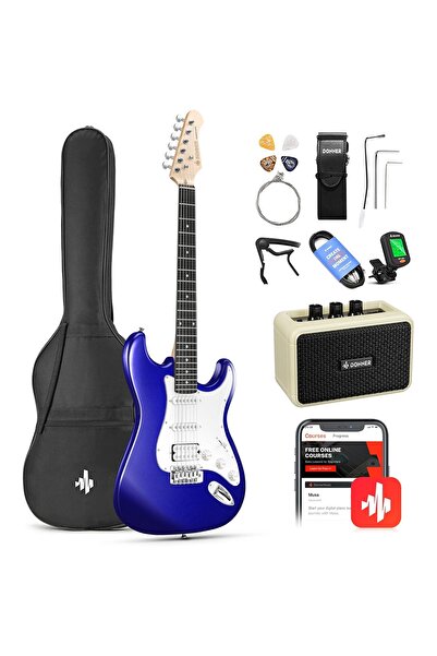 Donner DST-100L ST Elektro Gitar (Sapphire Blue)