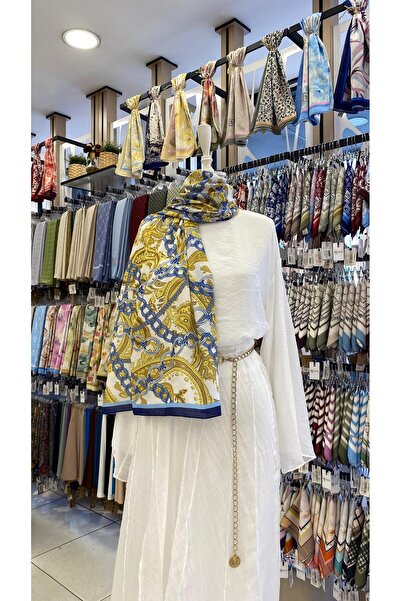 KUQOS Etnik Zincir Desenli Şal