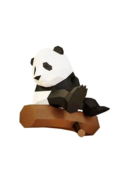 OEM 3D paper model kit to assemble, miniature, Panda, DIY