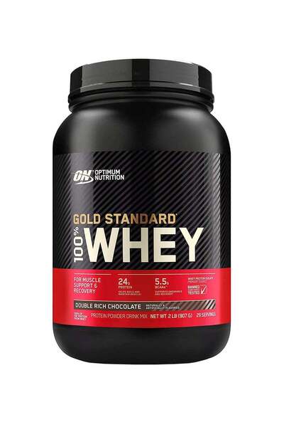Optimum Nutrition Gold Standard 100% Whey Protein Powder 2 Lbs Double Rich Chocolate