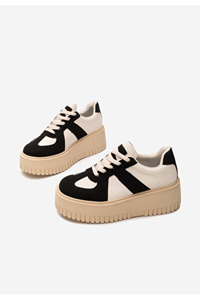 B T Shoes Černé dámské tenisky na platformě Michele