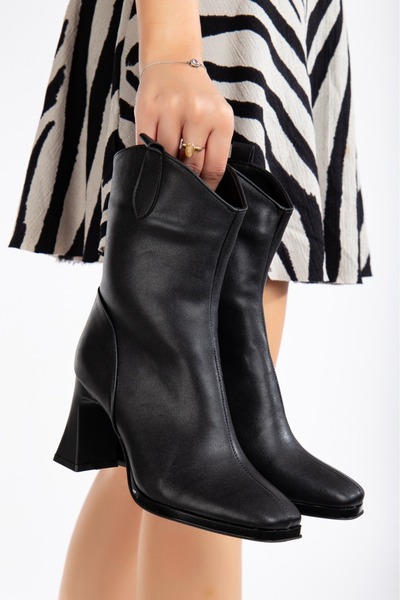 DYG STORE Silver Toe Stylish Heel Women's Boots