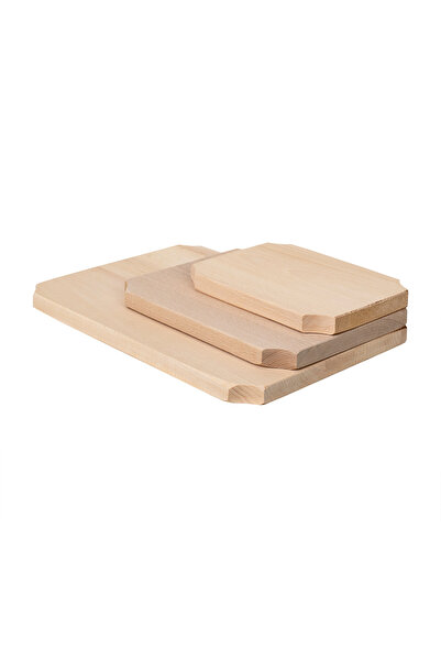 Z-Tools Set of 3 rectangular beech wood choppers, 20mm thick EXT6071