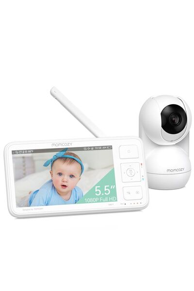 Momcozy - شاشة مراقبة الأطفال بدقة 1080 بكسل عالية الدقة - 5.5 بوصة