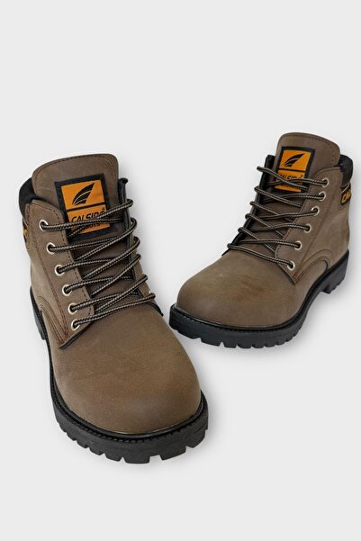 Liger Unisex Χειμερινές Αντιολισθητικές Μπότες με Αντιολισθητική Σόλα Καθημερινά με κορδόνια ΚΑΦΕ