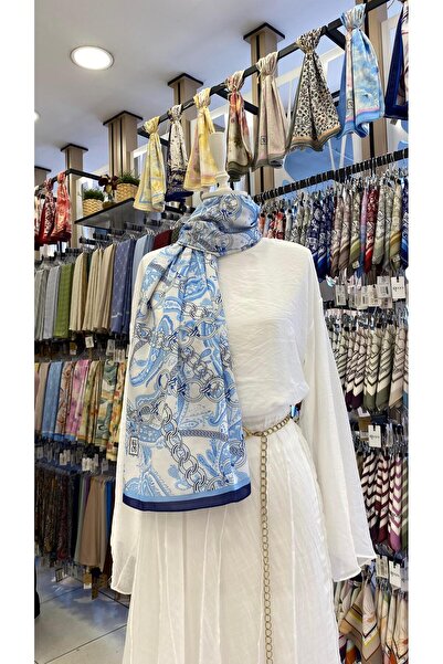 KUQOS Etnik Zincir Desenli Şal