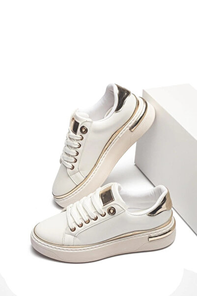 StWenn White Black Gold Soft Women's Daily Casual Sneaker