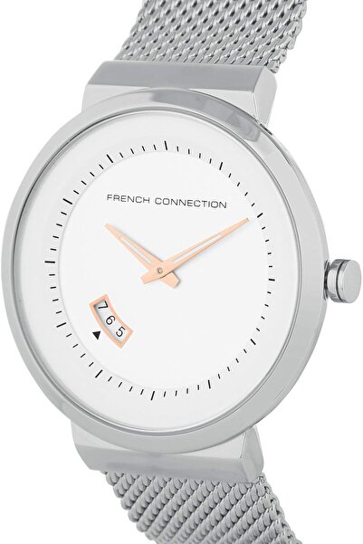 French Connection Analog Dial Men's Watch, Silver, Bracelet
