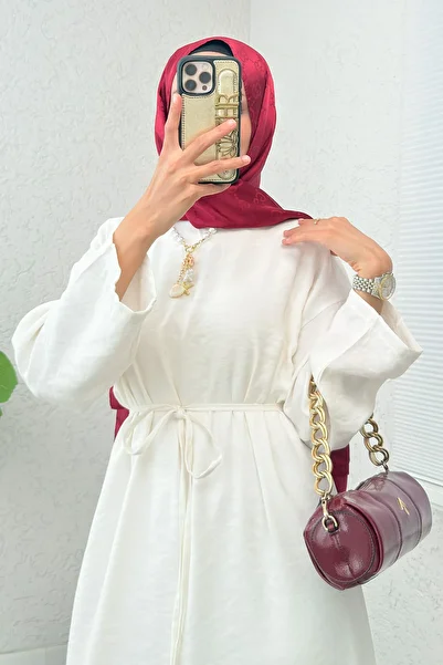 Salih Çelebi Sultan Basic Dress 0001 - Cream