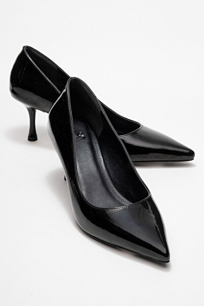 Zeynep Sıradağlı Annares Дамски обувки с висок ток от черна лачена кожа