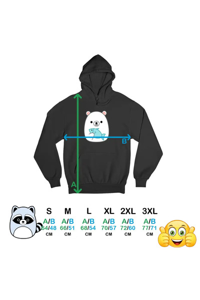 OEM Women's Hoodie Squishmallows Polar Bear Fram