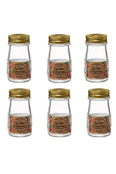 Bormioli Rocco Set of 6 bottles with lid BORMIOLI QUATTRO STAGIONI, 200ml