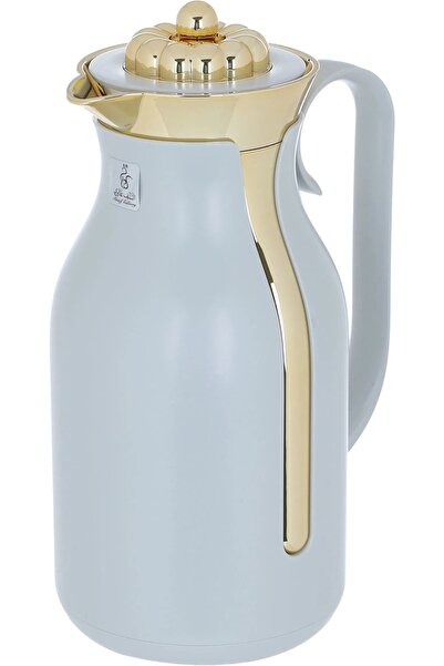 rexa ترمس تايملس رايانا، سعة 1 لتر، غطاء ذهبي، غلاف داخلي من الزجاج الحراري ب...