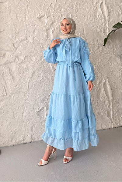 Rimel Moda İsalle Yakalı Takım Bebe Mavi