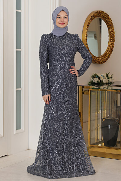 Raika Moda Büyük Beden Gliten Tesettür Abiye Tuana