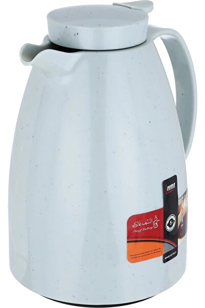 Lima Thermos, 1 litre, marble, squeezable, thermal glass inner container, light gray