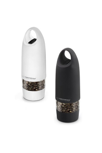 ESPERANZA Set 2 electric grinders for salt and pepper - White and Black