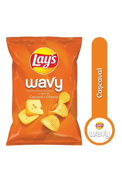 Lay's Chipsuri cu branza Wavy, 115 g