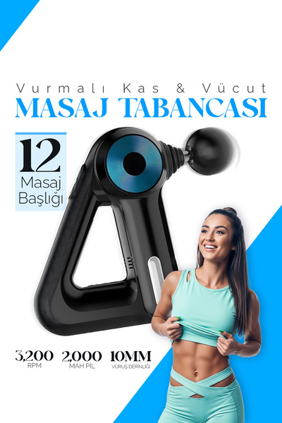 Mega Plus Mini Vurmalı Kas Masaj Tabancası