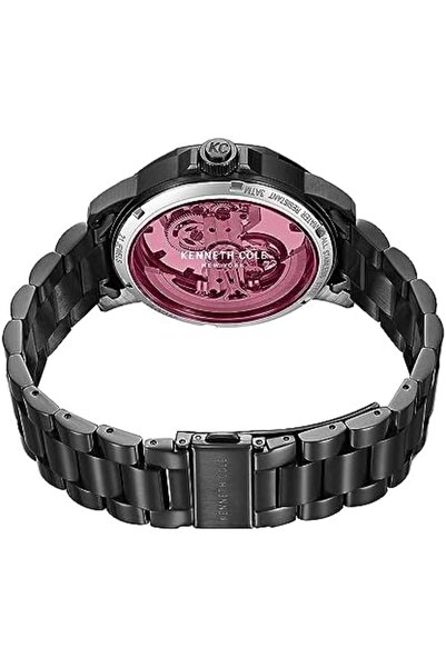 Kenneth Cole New York 44mm Automatic Men's Watch with Black Dial & Black Stainless Steel Bracelet
