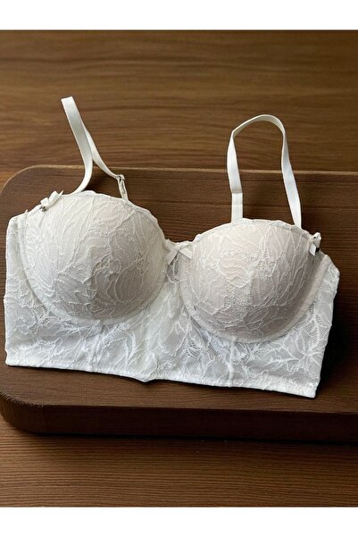 Ersa White Unpadded Underwire Bralet Südyen