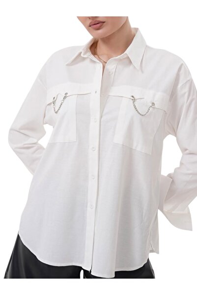 Sheesy Cămașă din poplin cu lanțuri