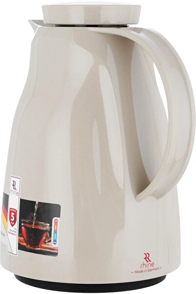 RHINESTONE thermos, 1 liter, thermal glass inner container, plastic outer shell - beige