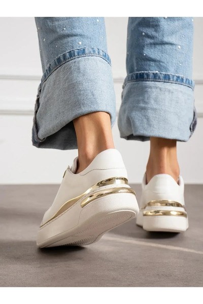 StWenn White Black Gold Soft Women's Daily Casual Sneaker