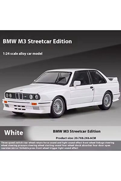 scntoys 1988 BMW 3 SERIES M3 White (E30) 1:24 Ölçek Açılan Kapılar BMW E30 Diecast Araba