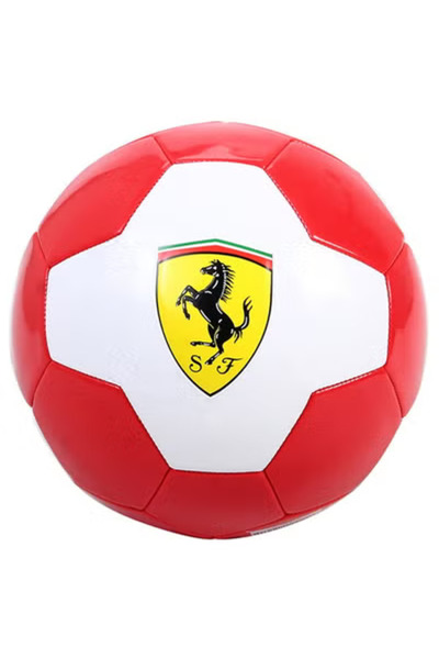 Ferrari Soccer Ball Size 5 Training Indoor and Outdoor Ball White/Red