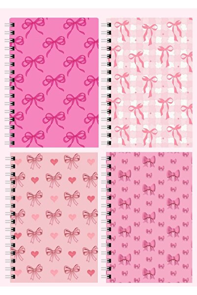 Panda A5 Spiral School Notebook 80 Sheets Set of 4