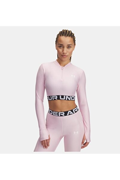 Under Armour Kadın UA HeatGear Rib 1/4 Fermuarlı Uzun Kollu T-shirt 1388692-647