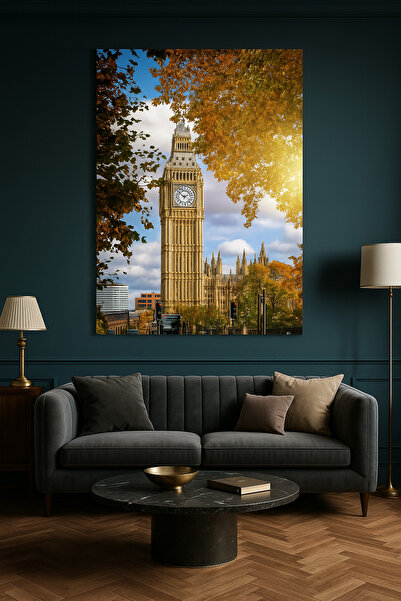 KanvasSepeti Bohemian Landscape Print 100X70 Size Oil Painting Textured High ...