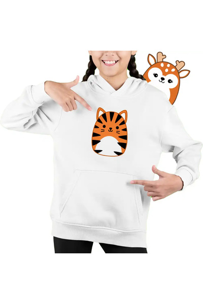OEM Kids Girls' Sweatshirt Squishmallows Jungle Tiger