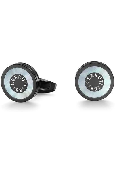 Cerruti 1881 Lorenzo Black Stainless Steel Cufflink for Men