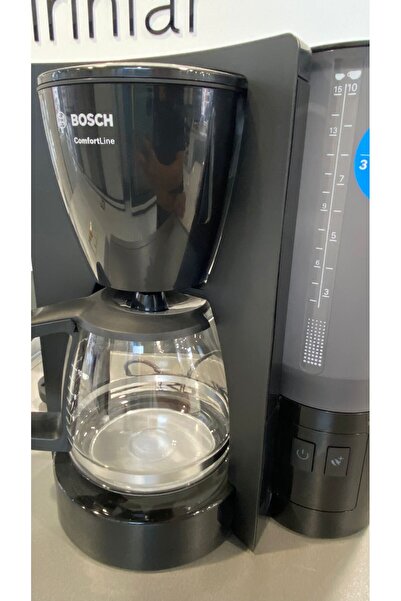 Bosch Filtre Kahve Makinesi Siyah Cam Demlik Kağıt Filtreli Aroma Tutma Ayarlanabilir Sıcak Tutma