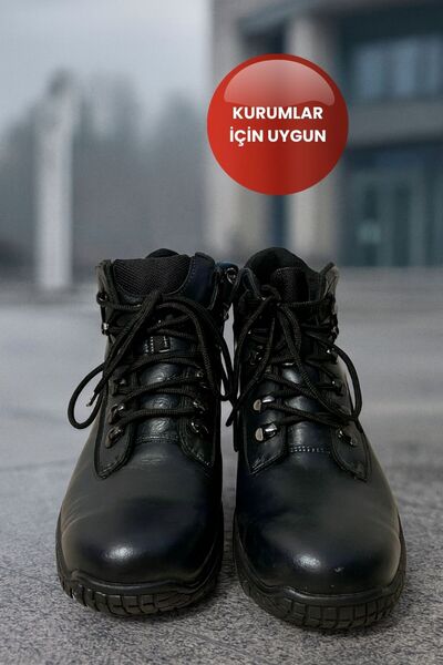 Selçuklu Plus Siyah Deri Güvenlik Botu – Yeni Yasa Tipi | Özel ve Kamu Kurumlarına Uyumlu