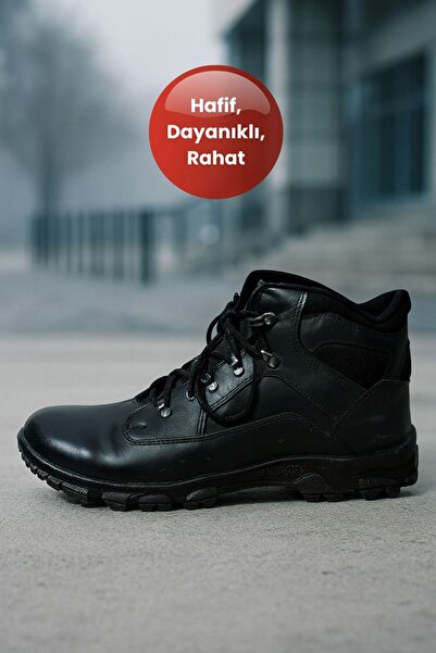 Selçuklu Plus Siyah Deri Güvenlik Botu – Yeni Yasa Tipi | Özel ve Kamu Kurumlarına Uyumlu